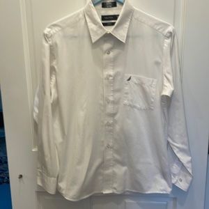 Boys size 18 Nautica white poplin dress shirt